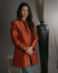 Bronze -Burnt Orange Silk - Jodhpur Coat Jacket