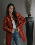 Bronze -Burnt Orange Silk - Jodhpur Coat Jacket