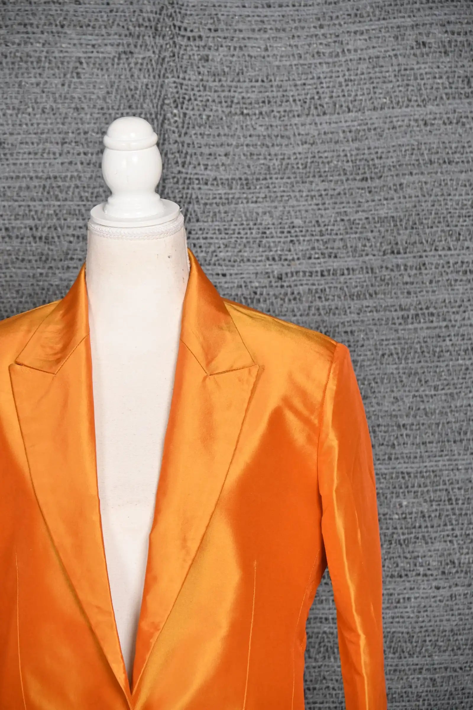 Orange-Orange Sun Silk- Blazer Coat Jacket