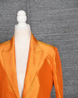 Orange-Orange Sun Silk- Blazer Coat Jacket