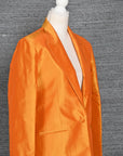 Orange-Orange Sun Silk- Blazer Coat Jacket