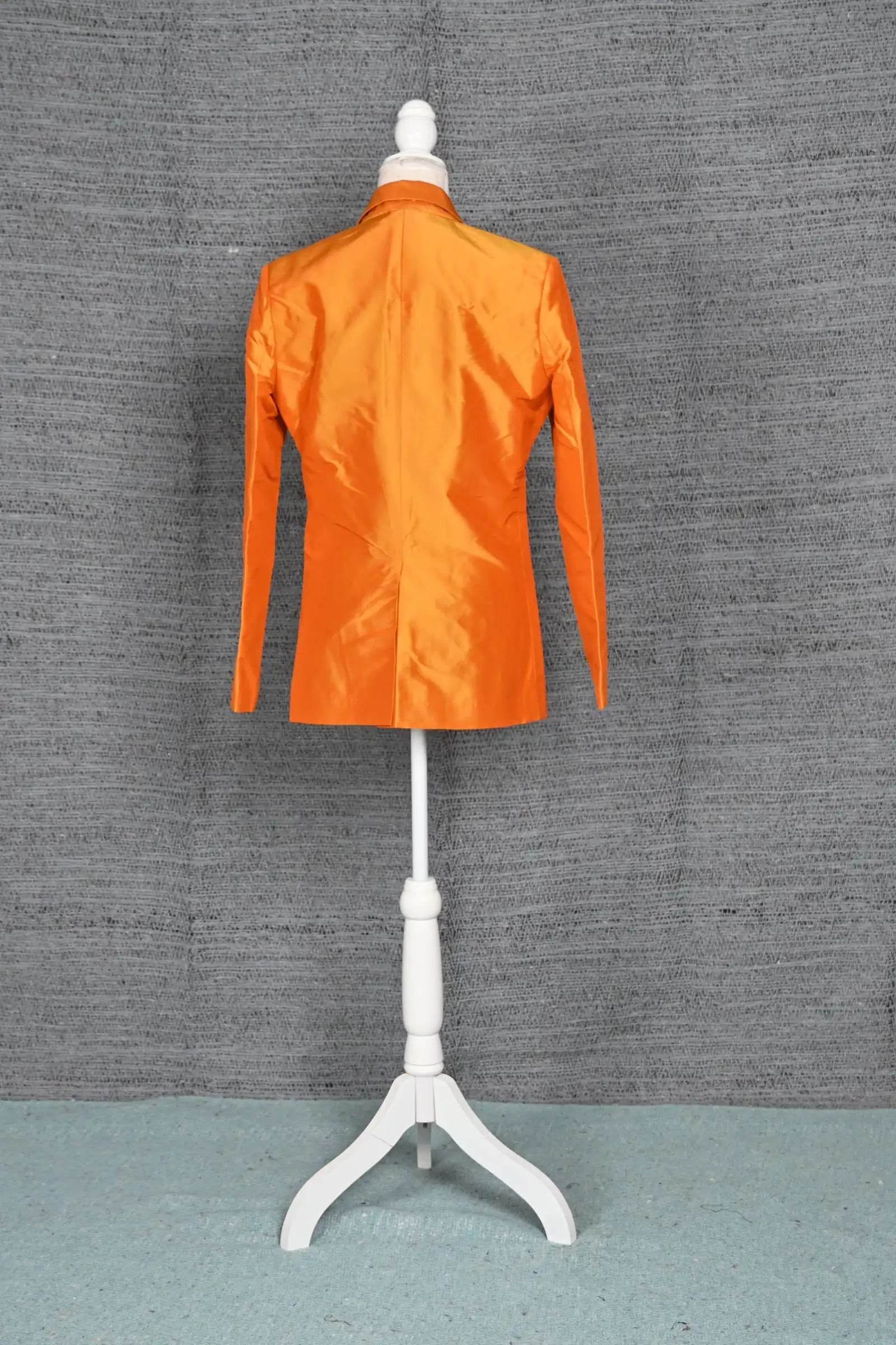 Orange-Orange Sun Silk- Blazer Coat Jacket