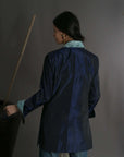 Navy - Royal Blue Silk - Jodhpur Coat Jacket