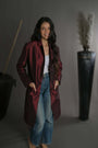 Red-Rustic Red Silk - Taylor Coat Jacket