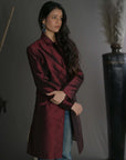 Red-Rustic Red Silk - Taylor Coat Jacket