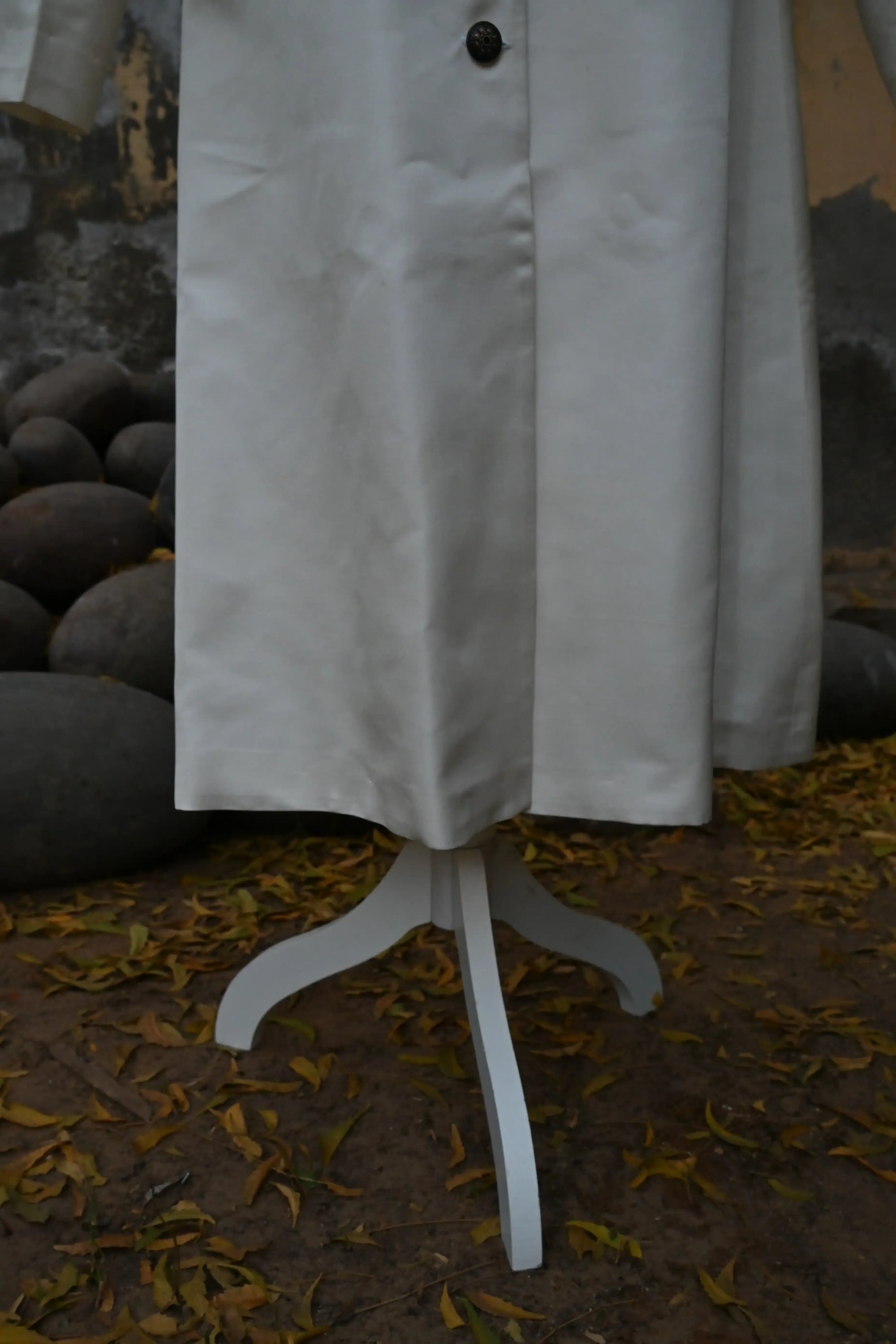 White- White Cream Silk - Dress Coat Jacket