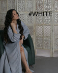 White - Wool Robe Kaftan